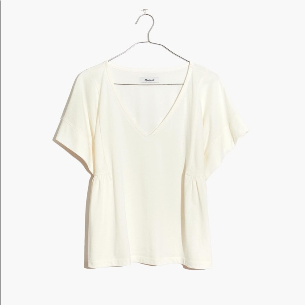 NWT Madewell Cream Flowy Top